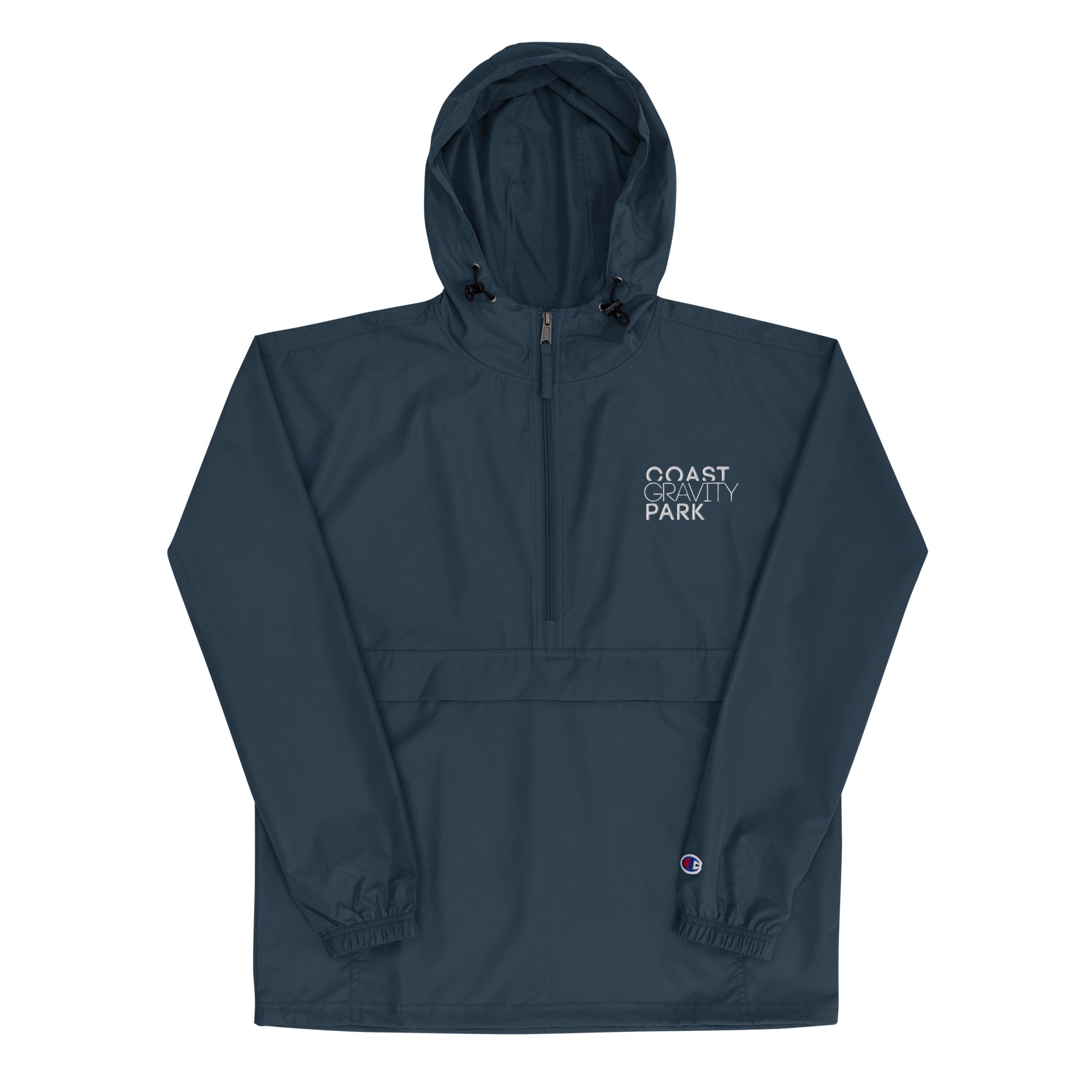 Champion hooded packable popover jacket on sale